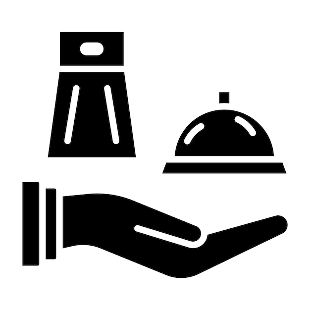 Diseño vectorial del estilo del icono de entrega de alimentos