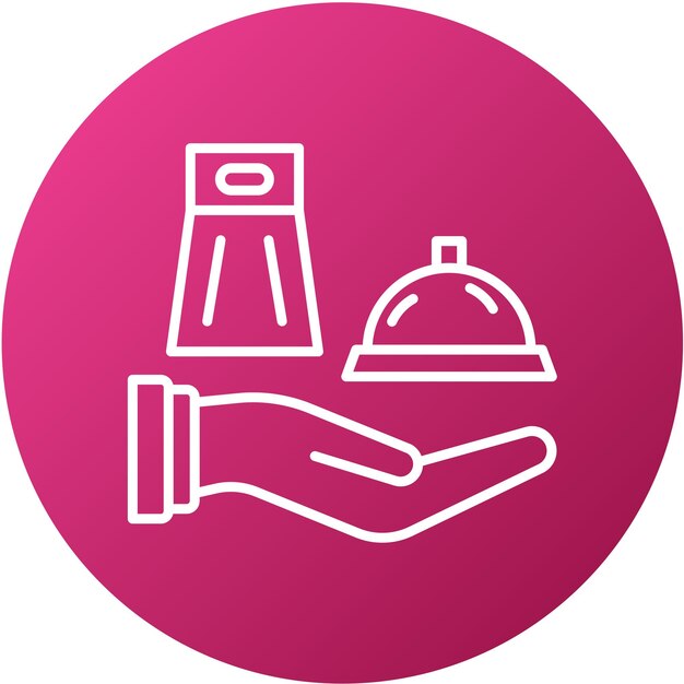 Diseño vectorial del estilo del icono de entrega de alimentos