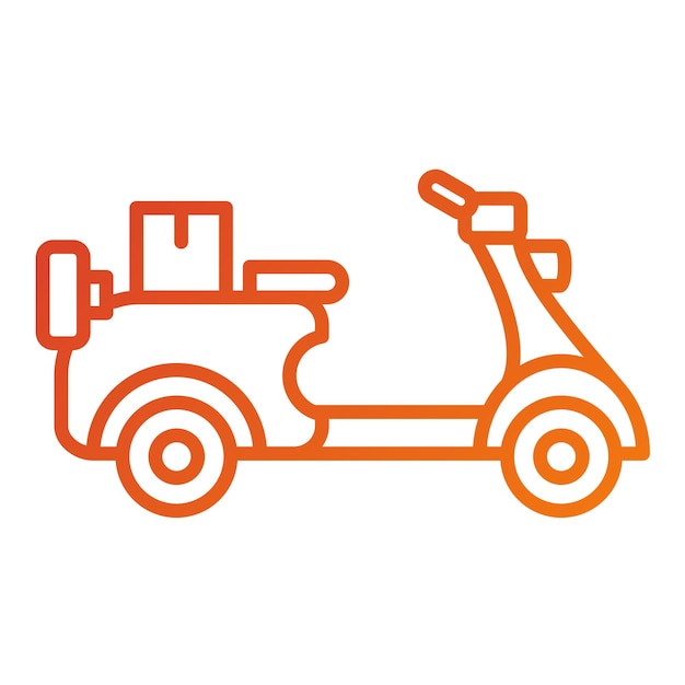 Diseño vectorial del estilo del icono de entrega de alimentos