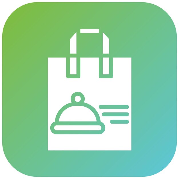 Diseño vectorial del estilo del icono de entrega de alimentos