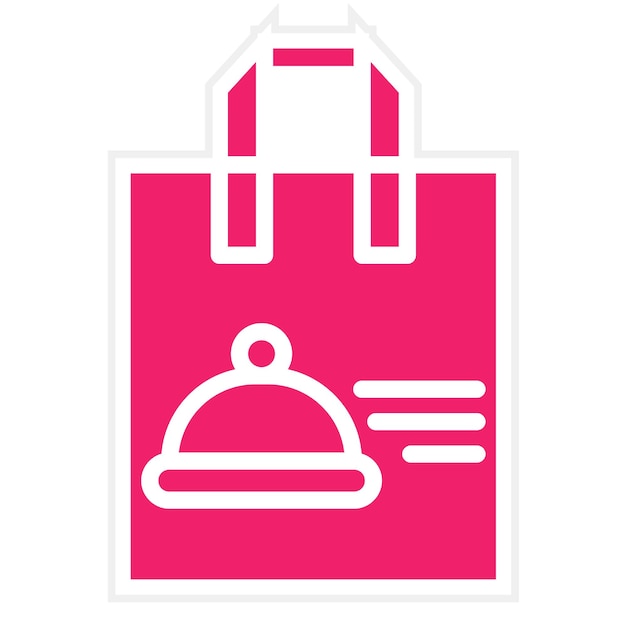 Diseño vectorial del estilo del icono de entrega de alimentos
