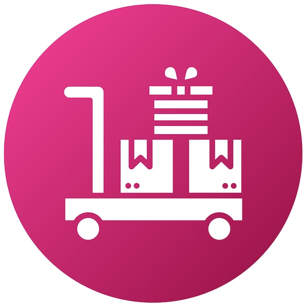 Diseño vectorial Estilo del icono de entrega del carrito