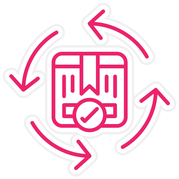 Diseño vectorial Estilo de icono de entrega continua