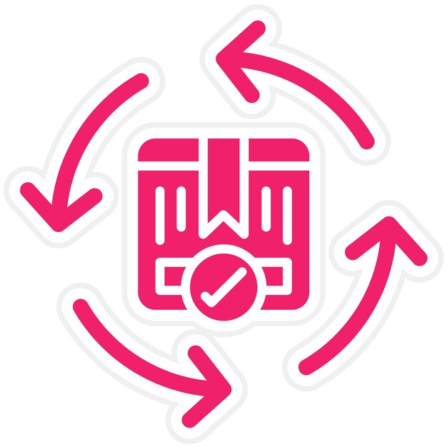 Diseño vectorial Estilo de icono de entrega continua
