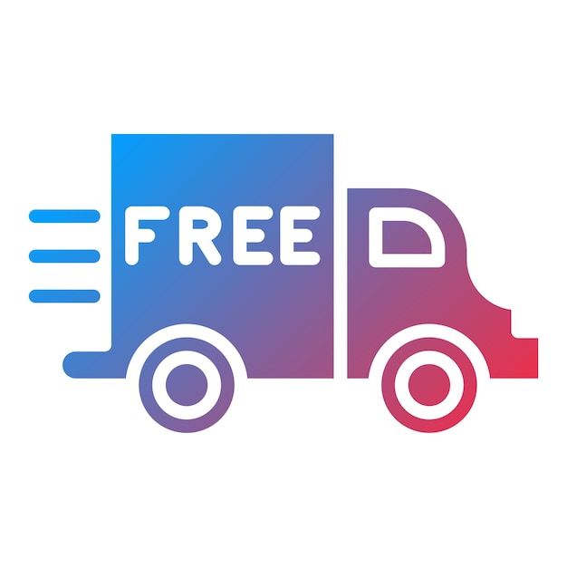 Diseño vectorial Estilo de icono de entrega gratuita