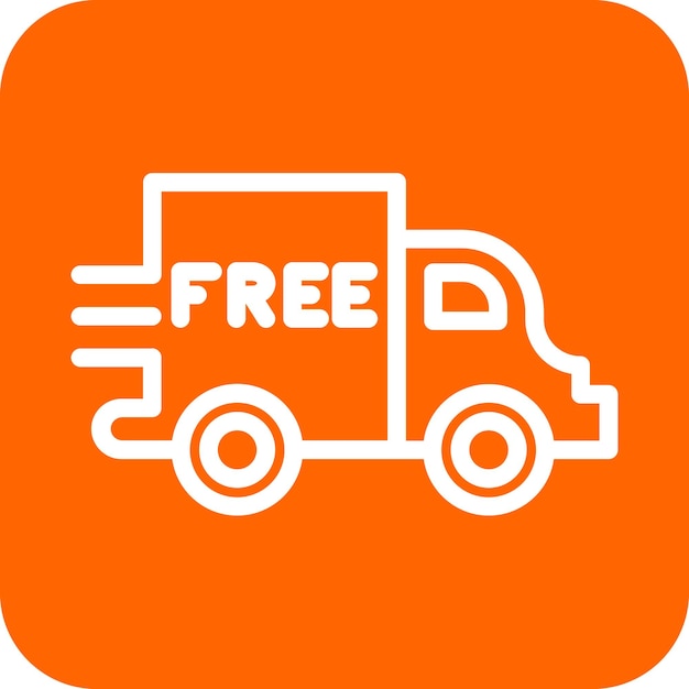 Diseño vectorial Estilo de icono de entrega gratuita