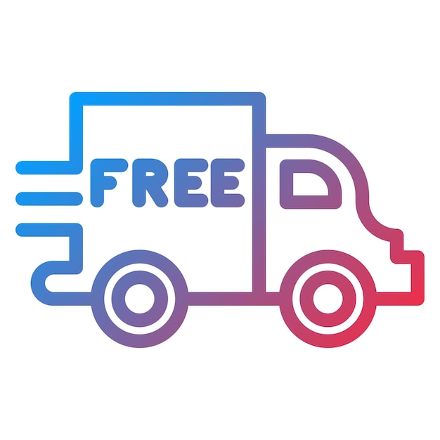 Diseño vectorial Estilo de icono de entrega gratuita