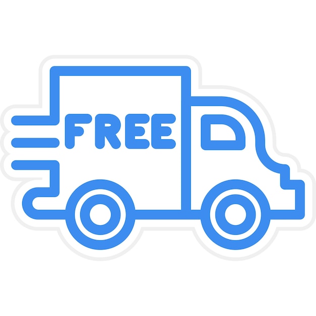 Diseño vectorial Estilo de icono de entrega gratuita
