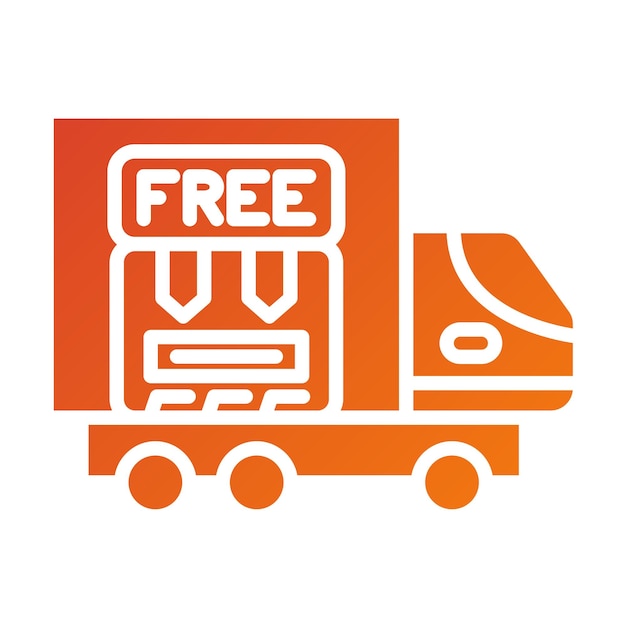 Diseño vectorial Estilo de icono de entrega gratuita