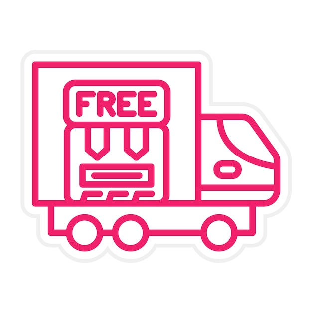 Diseño vectorial Estilo de icono de entrega gratuita