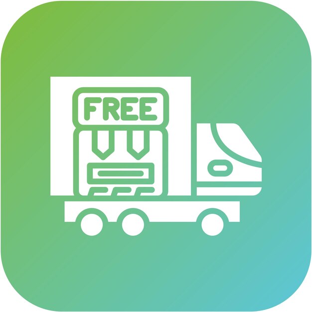 Diseño vectorial Estilo de icono de entrega gratuita