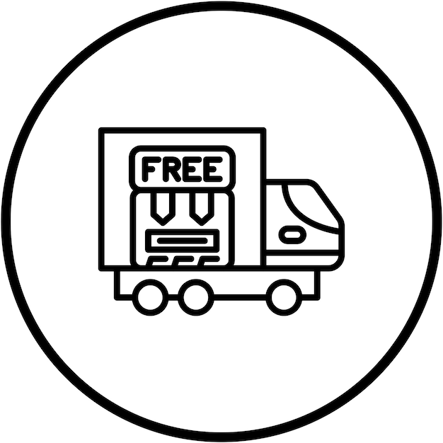 Diseño vectorial Estilo de icono de entrega gratuita