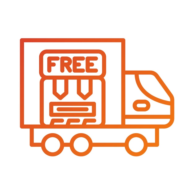 Diseño vectorial Estilo de icono de entrega gratuita