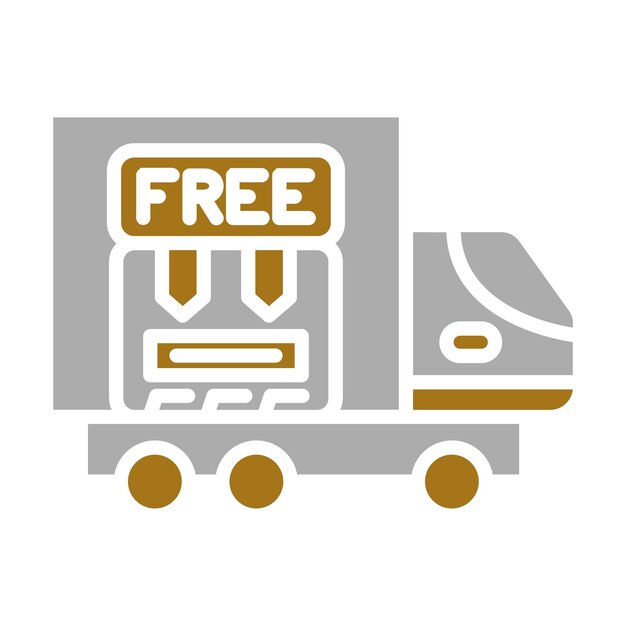 Diseño vectorial Estilo de icono de entrega gratuita