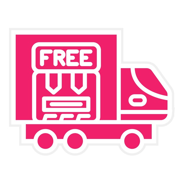 Diseño vectorial Estilo de icono de entrega gratuita
