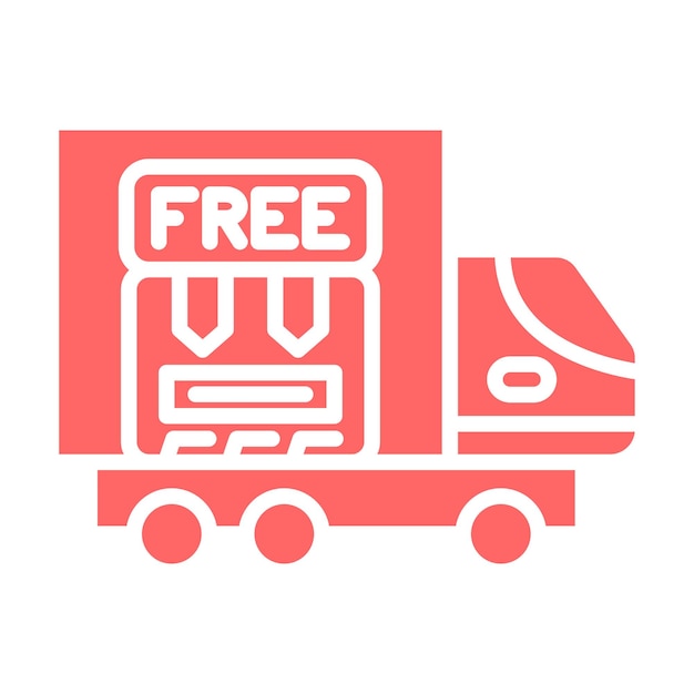 Diseño vectorial Estilo de icono de entrega gratuita