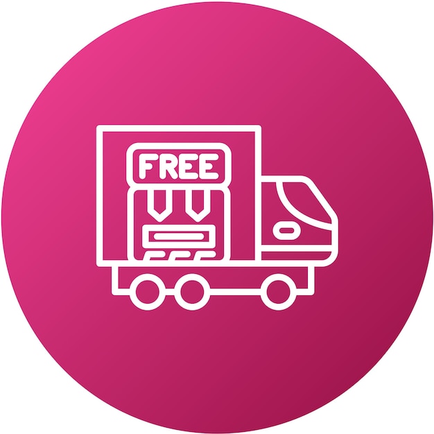 Diseño vectorial Estilo de icono de entrega gratuita