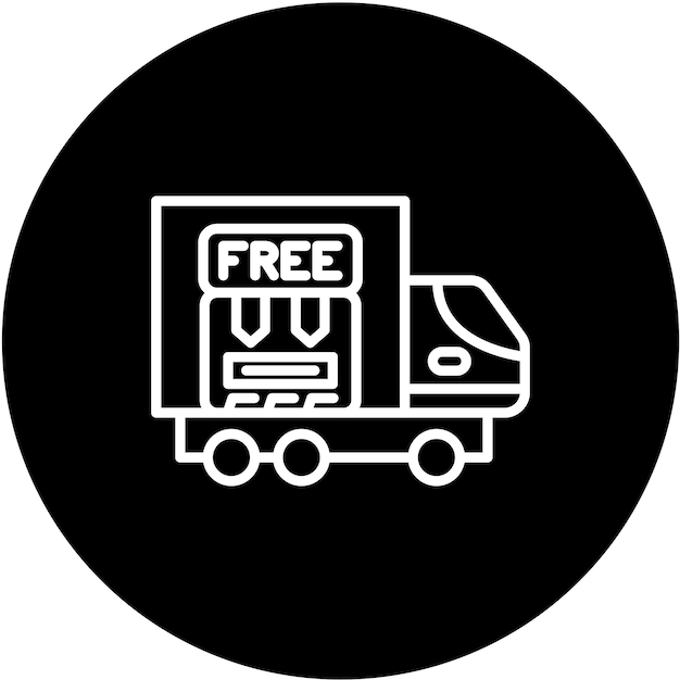 Diseño vectorial Estilo de icono de entrega gratuita