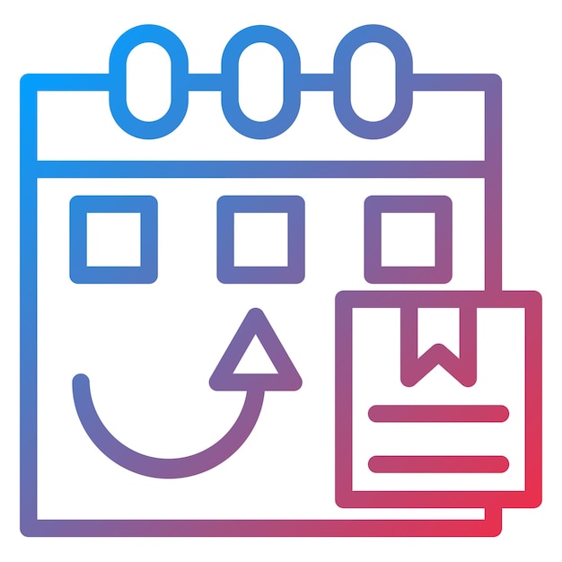Diseño vectorial Estilo del icono de entrega mensual