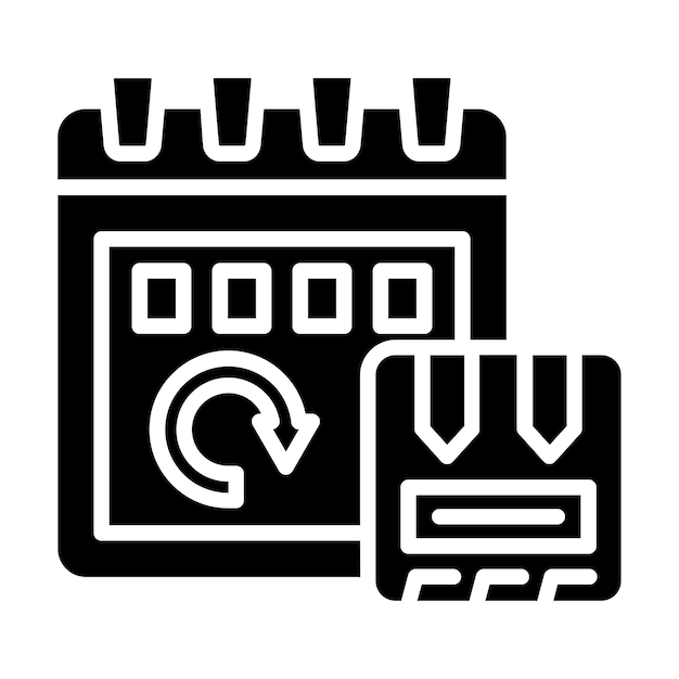 Diseño vectorial Estilo del icono de entrega mensual