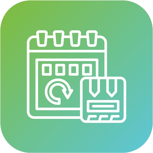 Diseño vectorial Estilo del icono de entrega mensual