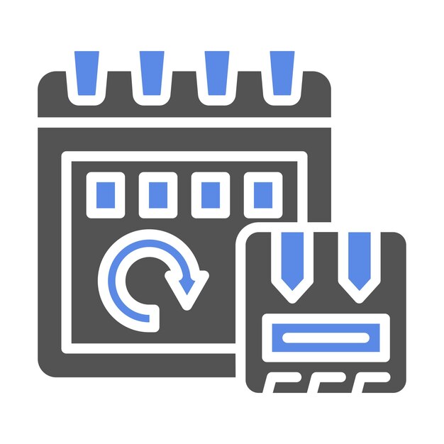Diseño vectorial Estilo del icono de entrega mensual