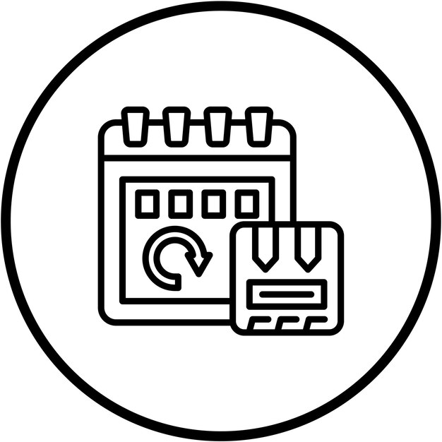 Diseño vectorial Estilo del icono de entrega mensual