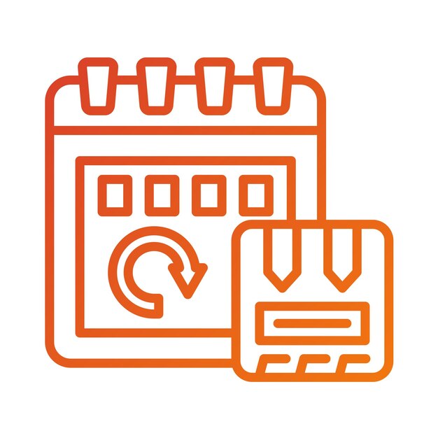 Diseño vectorial Estilo del icono de entrega mensual