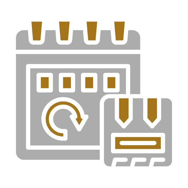 Diseño vectorial Estilo del icono de entrega mensual