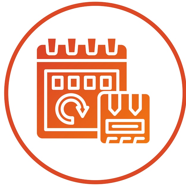 Diseño vectorial Estilo del icono de entrega mensual