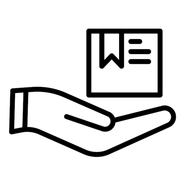Diseño vectorial Estilo del icono de entrega del producto