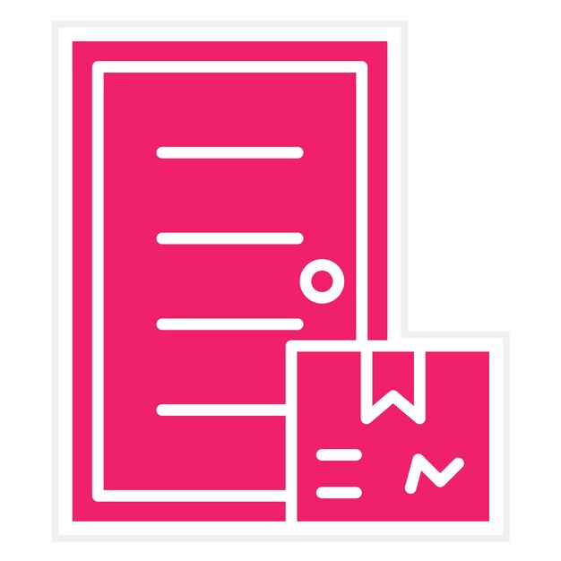 Diseño vectorial Estilo del icono de entrega de la puerta