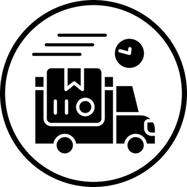 Diseño vectorial Estilo de icono de entrega rápida