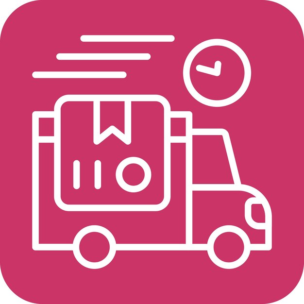 Diseño vectorial Estilo de icono de entrega rápida