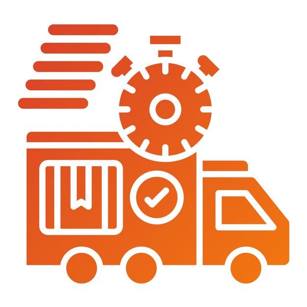 Diseño vectorial Estilo de icono de entrega rápida