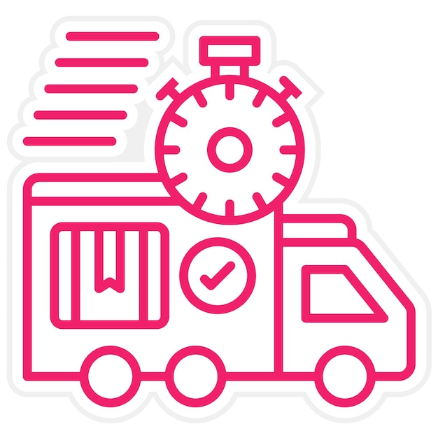Diseño vectorial Estilo de icono de entrega rápida