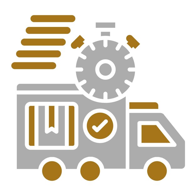 Diseño vectorial Estilo de icono de entrega rápida