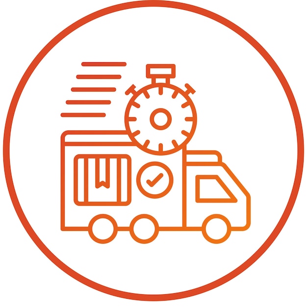 Diseño vectorial Estilo de icono de entrega rápida