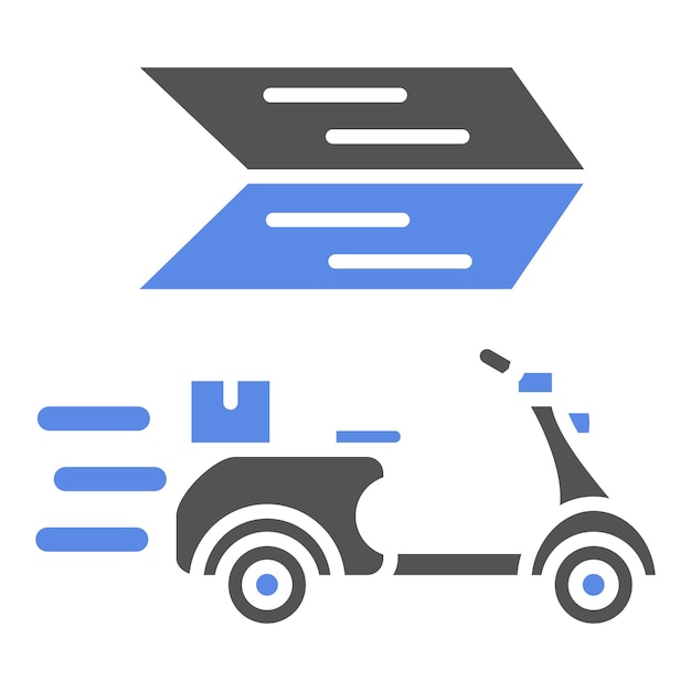 Diseño vectorial Estilo de icono de entrega rápida
