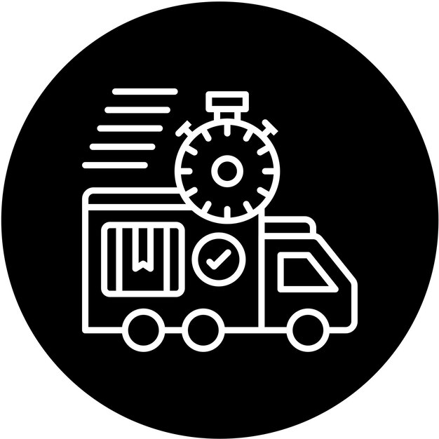 Diseño vectorial Estilo de icono de entrega rápida