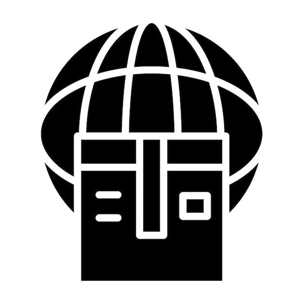 Diseño vectorial Estilo de icono de entrega en todo el mundo