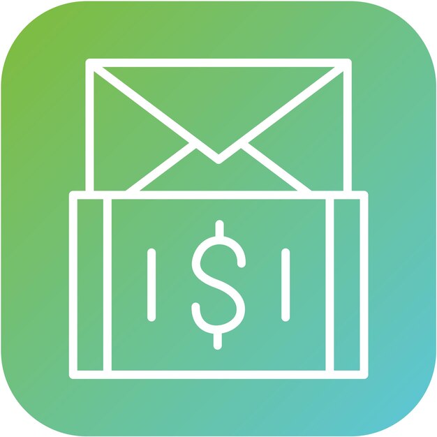 Diseño vectorial Estilo del icono de envío de dinero