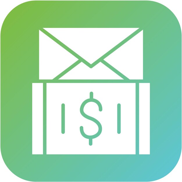 Diseño vectorial Estilo del icono de envío de dinero