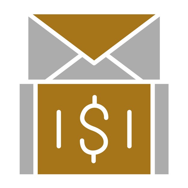 Diseño vectorial Estilo del icono de envío de dinero