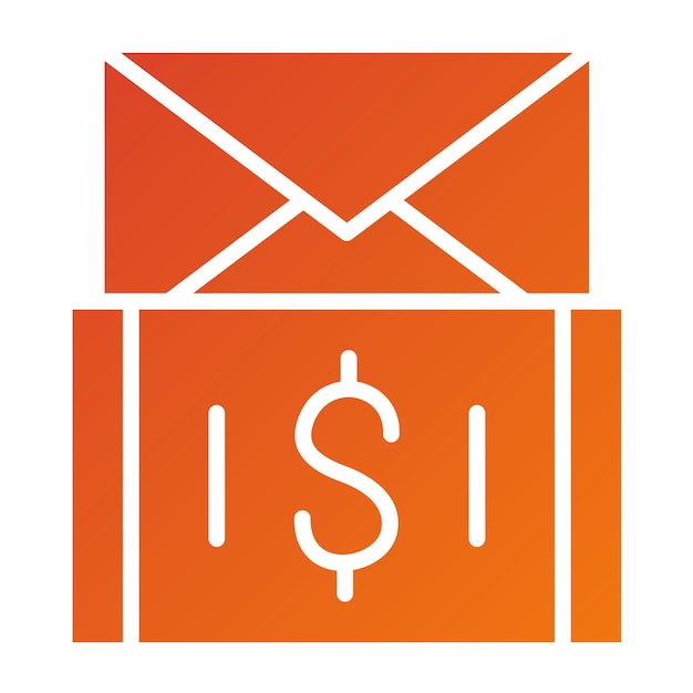 Diseño vectorial Estilo del icono de envío de dinero