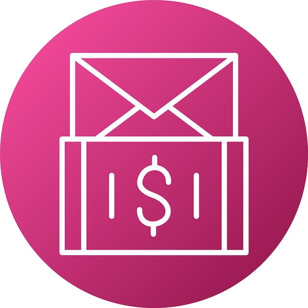 Diseño vectorial Estilo del icono de envío de dinero