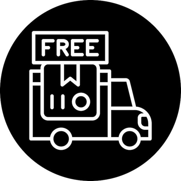 Diseño vectorial Estilo de icono de envío gratuito