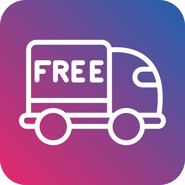 Diseño vectorial Estilo de icono de envío gratuito