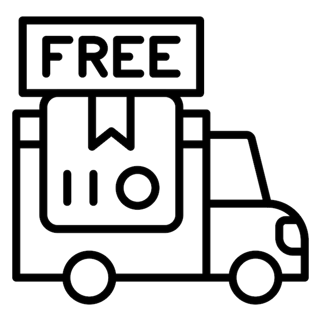 Diseño vectorial Estilo de icono de envío gratuito