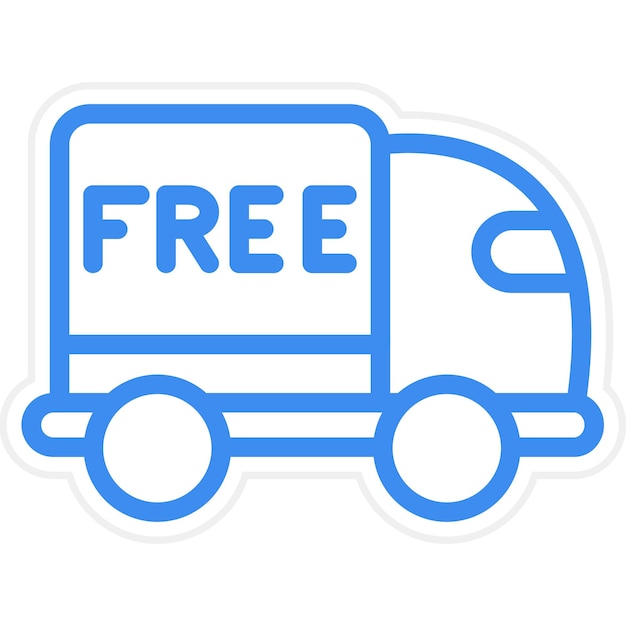 Diseño vectorial Estilo de icono de envío gratuito